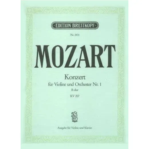 Breitkopf Mozart Konzert Nr. 1 B-Dur K 207 Violinenoten