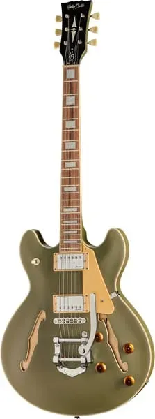 Harley Benton HB-35Plus Tremolo E-Gitarre Olive Drab