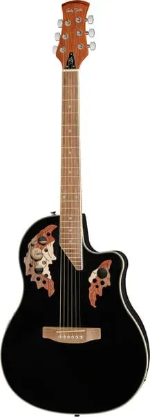 Harley Benton HBO-850BK E-Akustikgitarre Schwarz