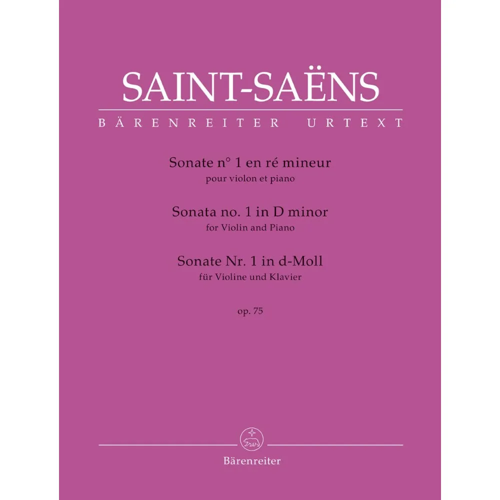 Bärenreiter Saint-Saëns Sonate Nr.1 Noten Violine Klavier Urtext