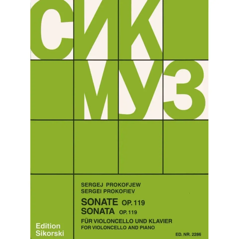 Sikorski Prokofjew Cello-Sonate C-Dur op.119 Noten Cello Klavier