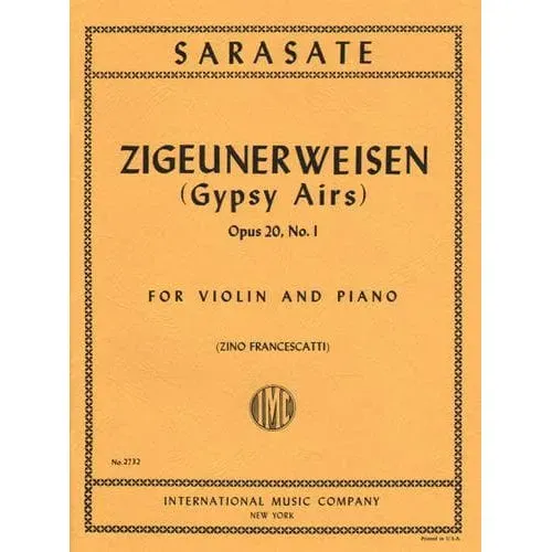 Shar Sarasate Zigeunerweisen op.20 Violinennoten Francescatti