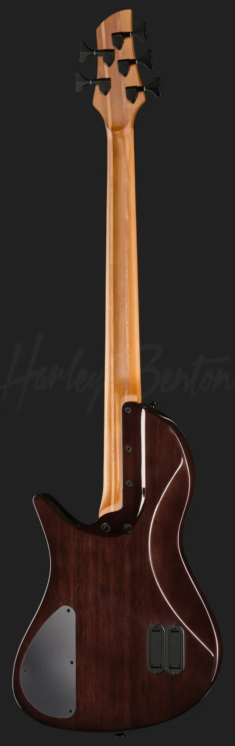 Harley Benton MSB-5 E-Bass Black Flame Burl 5-saitig