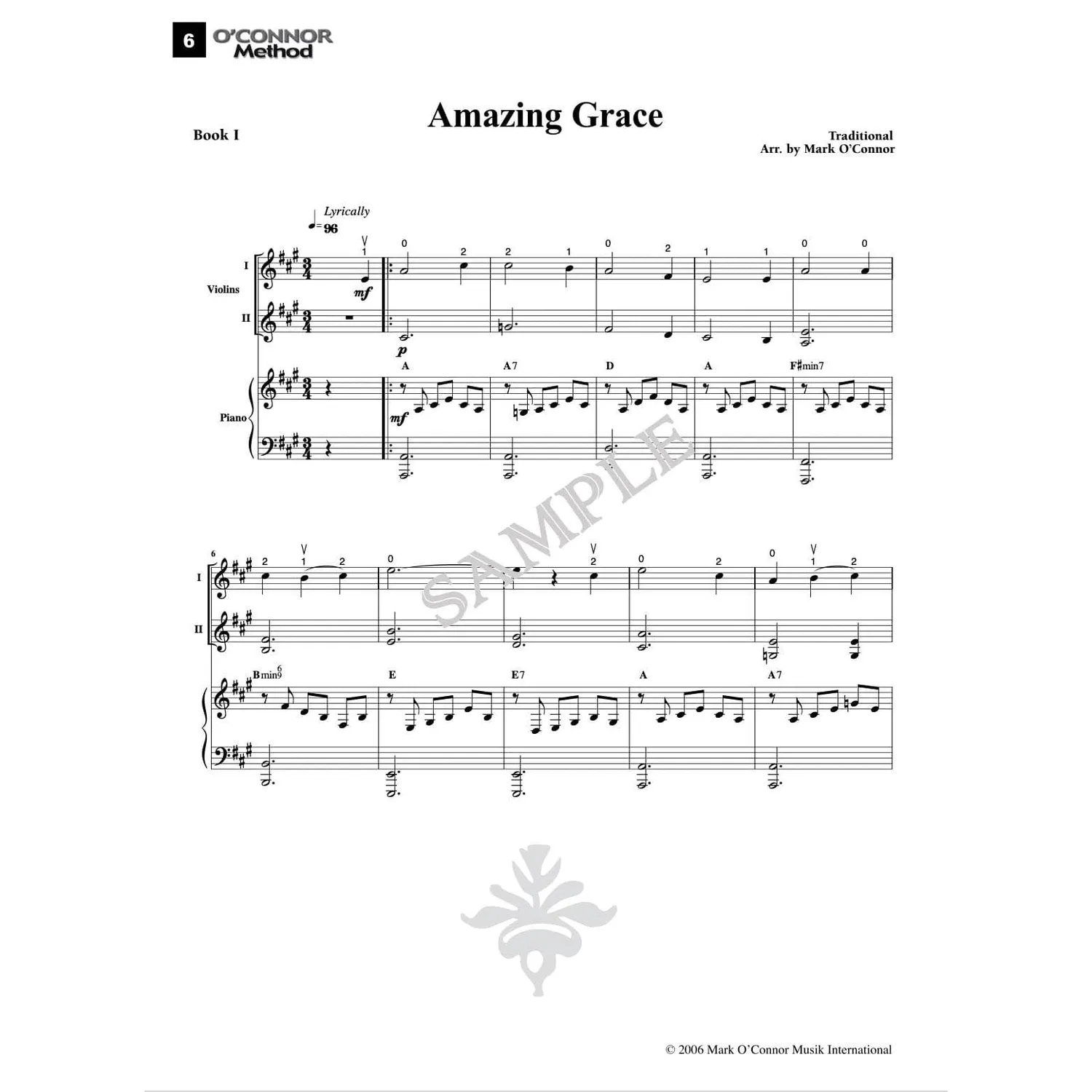 Shar Music O'Connor Violin Method I Noten Klavierbegleitung Download