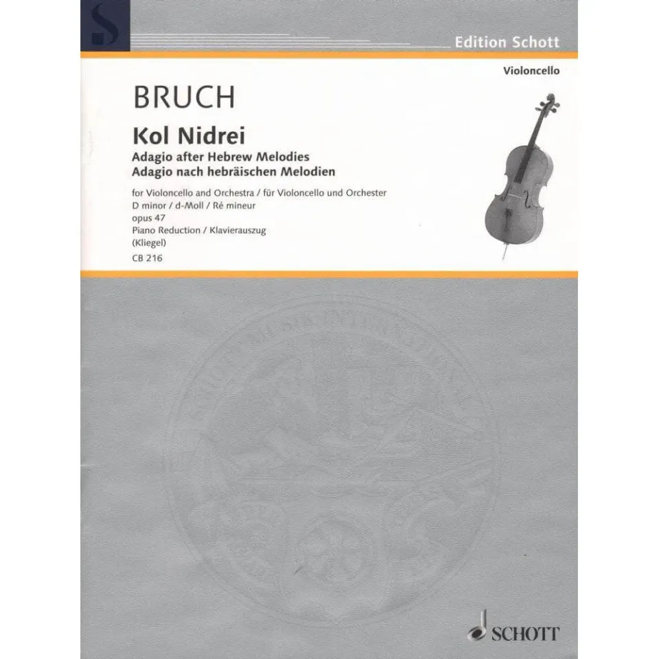Schott Bruch Kol Nidrei op. 47 Cello Klavier Noten Kliegel
