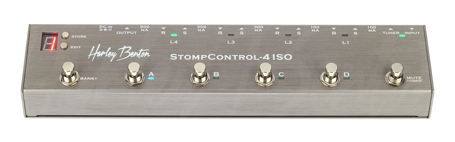 Harley Benton StompControl-4 ISO Loop-Switcher mit Netzteil