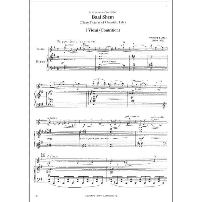 Carl Fischer Hebrew Melodies Geigennoten Violine Klavier jüdisch