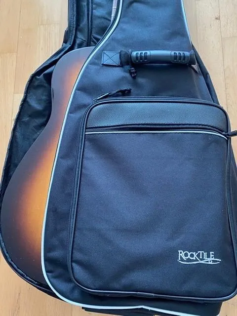 Rocktile Westerngitarrentasche 4/4 Gigbag Schwarz gepolstert