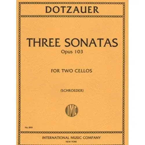 Dotzauer Three Sonatas Op. 103 Noten für 2 Celli Schröder