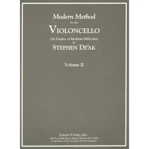 Stephen Deak Modern Method Cello Celloschule Band 2