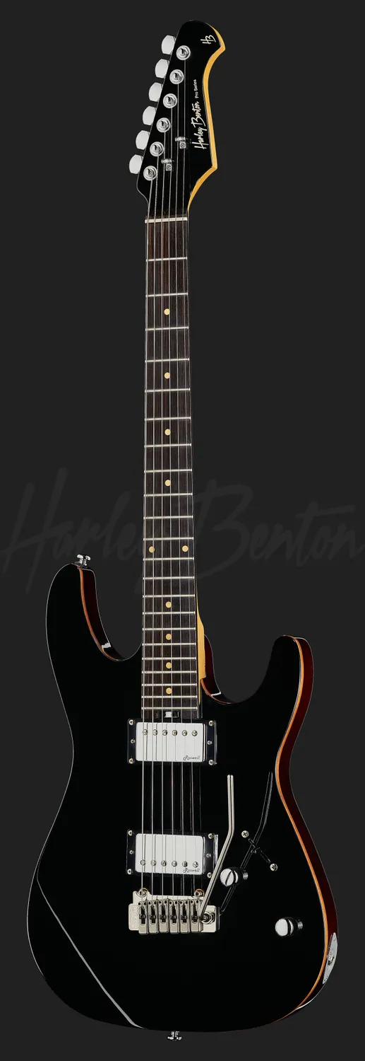 Harley Benton Progressive Fusion-III HH EB BK E-Gitarre schwarz
