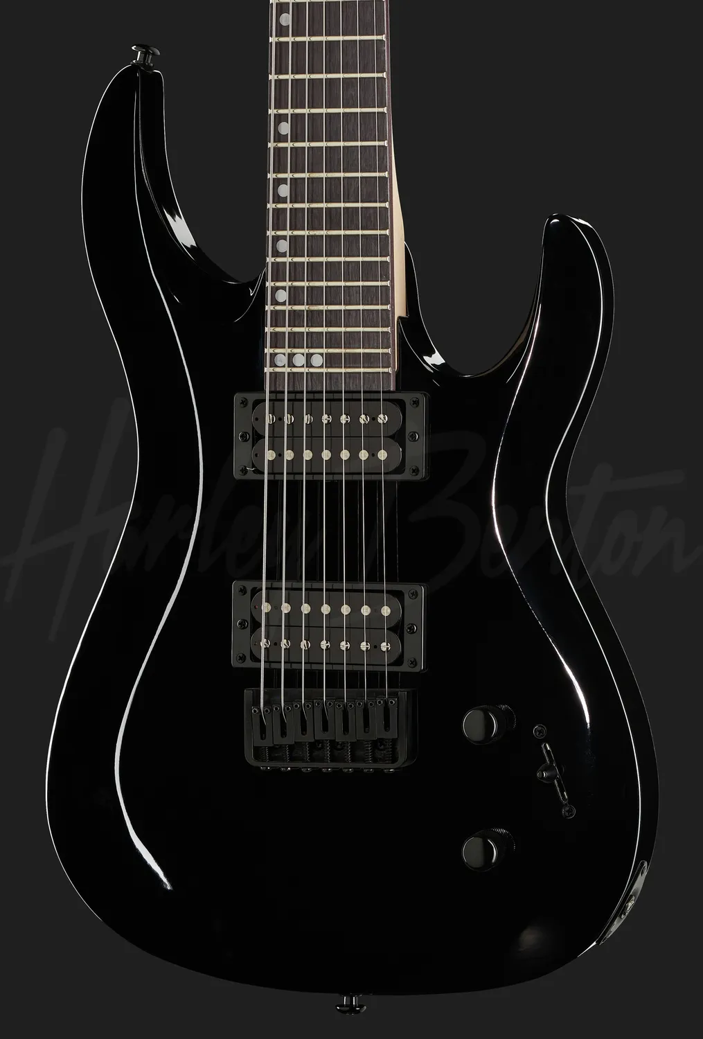 Harley Benton Rock R-457BK E-Gitarre 7-saitig schwarz