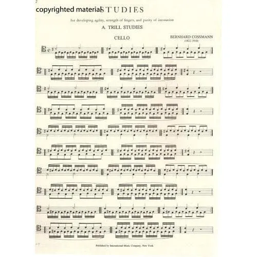International Music Cossmann Etüden Noten Cello Fingerfertigkeit