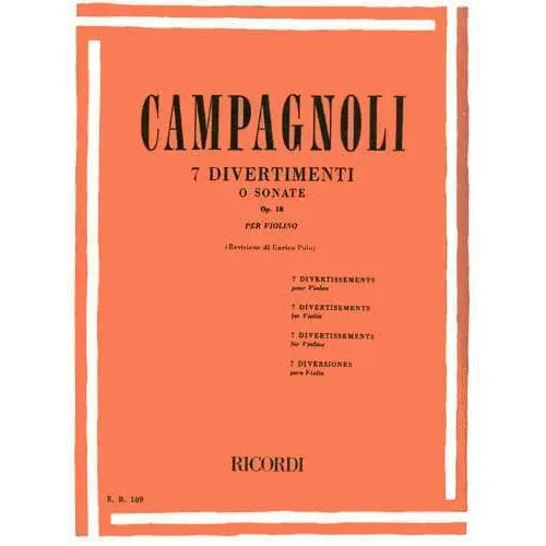 Ricordi Campagnoli 7 Divertimenti Op.18 Violinnoten Violine solo