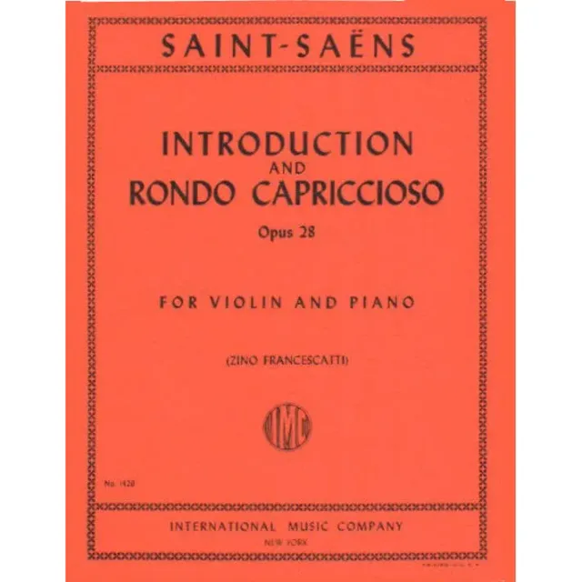 Saint-Saëns Introduction Rondo Capriccioso Op 28 Noten Violine