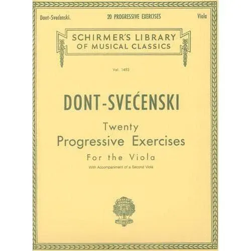 Dont 20 Progressive Exercises Op.38 Viola Etüden