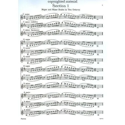 Paxton Music Scales and Arpeggios Noten für Violine Technik