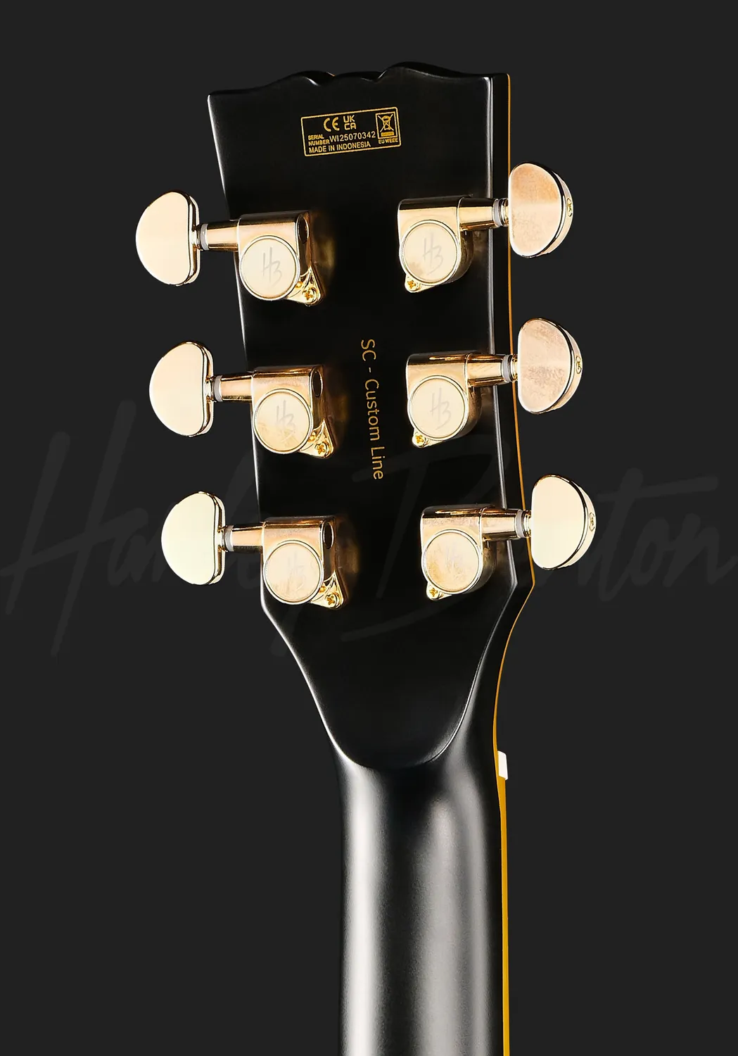Harley Benton SC-Custom III E-Gitarre Vintage Black Tesla