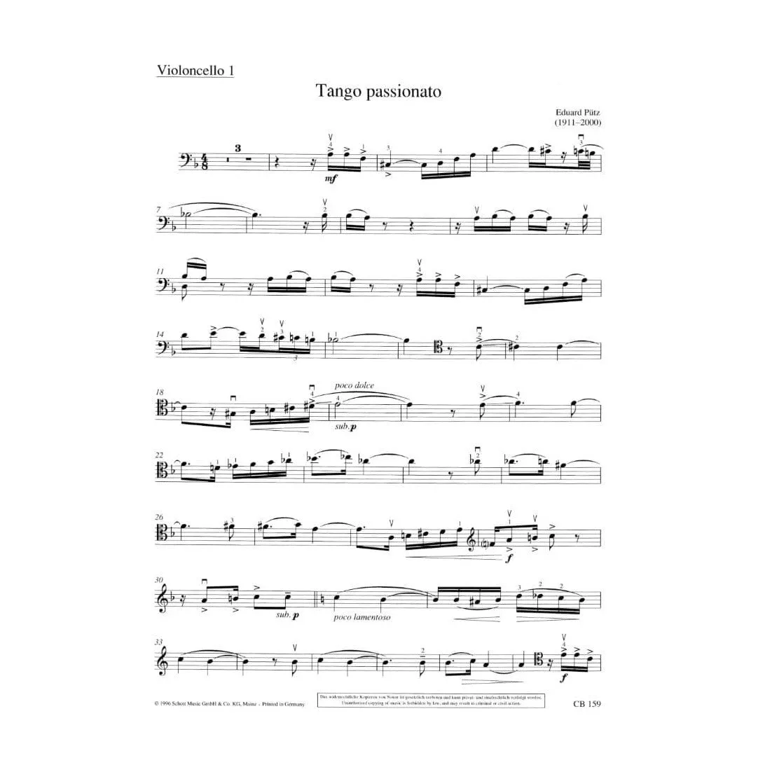 Putz Tango Passionato Noten 4 Cellos Schott