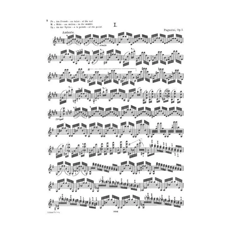 Peters Paganini 24 Capricen Op.1 Violinnoten Solo Flesch