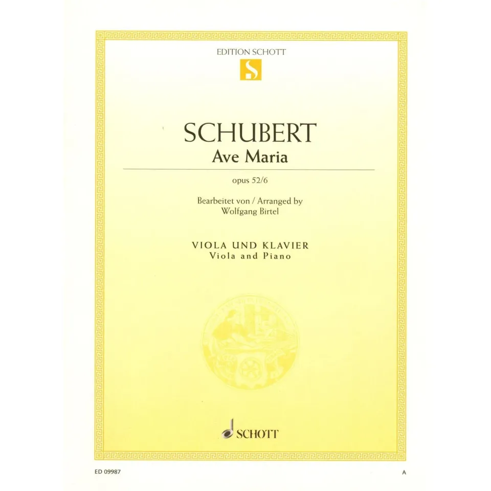 Schubert Ave Maria Op.52/6 Noten Viola Klavier Birtel