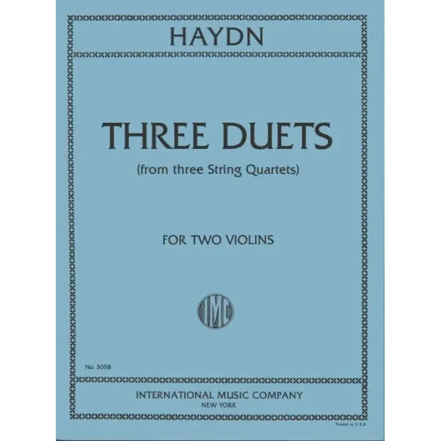 International Haydn Drei Duette Op.99 Noten 2 Violinen