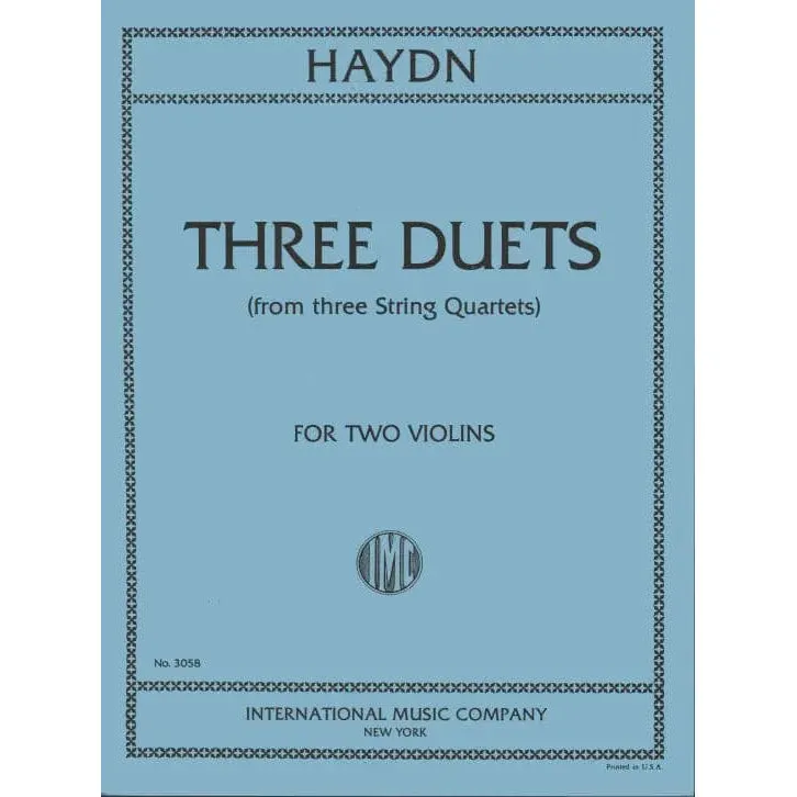 International Haydn Drei Duette Op.99 Noten 2 Violinen