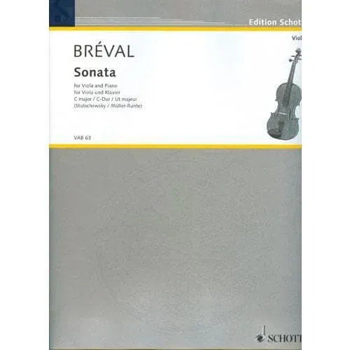 Schott Breval Sonate C-Dur Viola Klavier Noten Stutschewsky