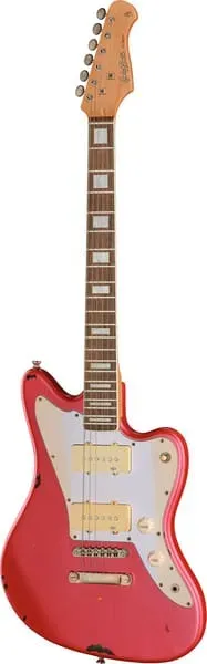 Harley Benton Aged JA-60LA E-Gitarre Candy Apple Offset