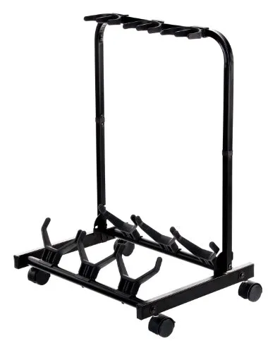Rocktile Multistand 3-fach Gitarrenständer Rollen klappbar