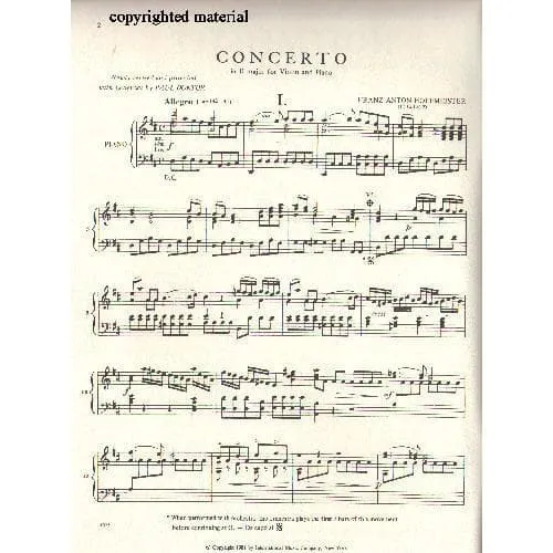 International Hoffmeister Konzert D-Dur Viola Noten Klavier