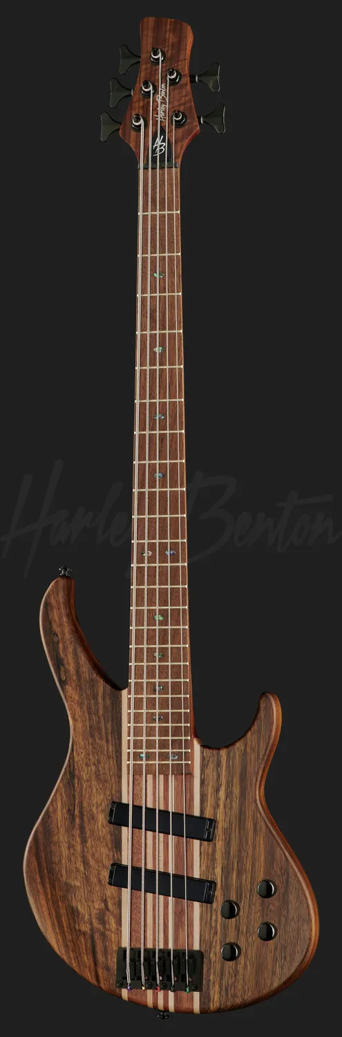 Harley Benton Pro HBZ-2005 E-Bass 5-Saiter Ovangkol aktiv