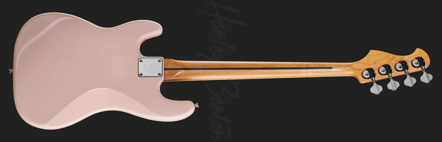 Harley Benton MV-4P E-Bass Shell Pink Splitcoil