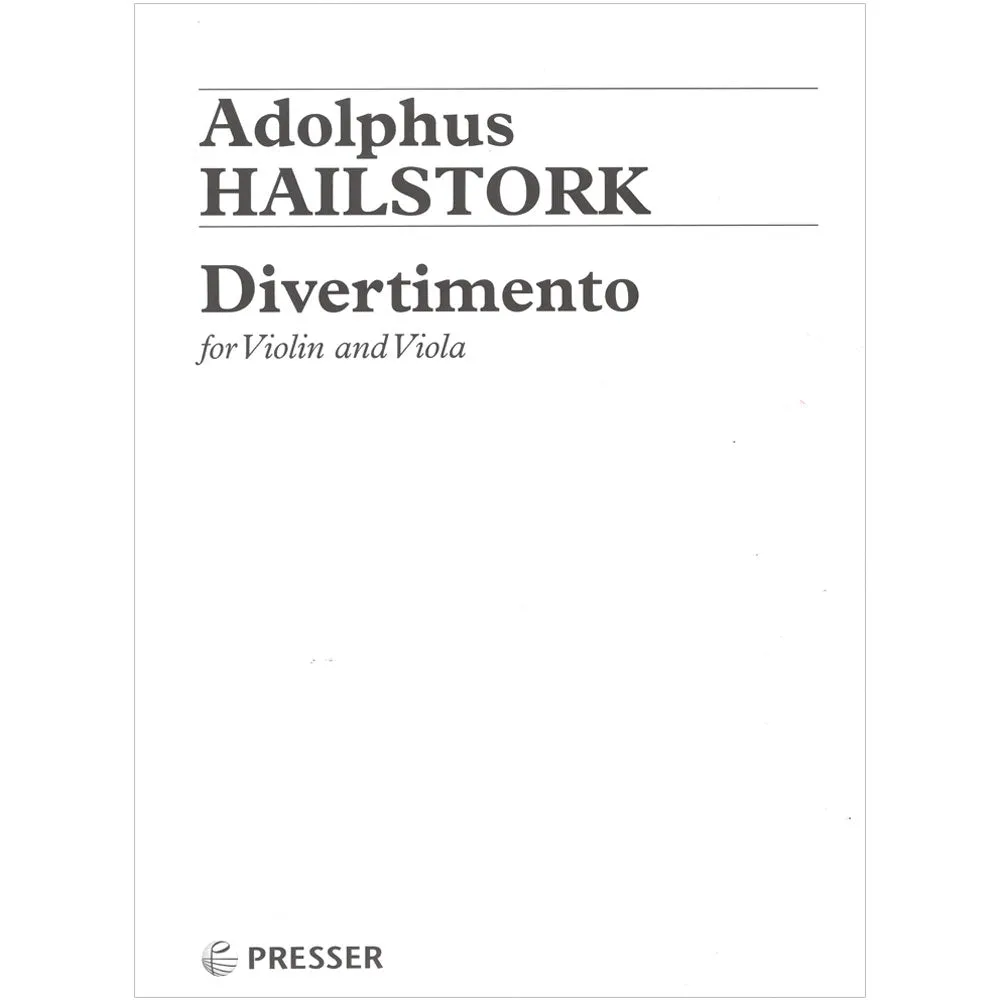 Presser Hailstork Divertimento Violin Viola Noten