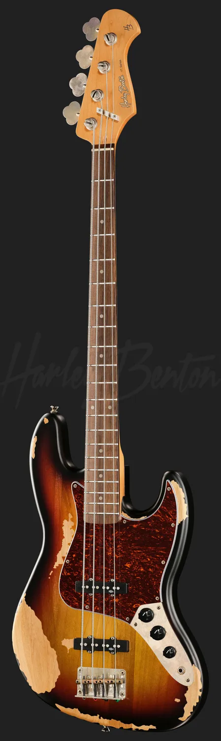 Harley Benton Vintage JB-62HA SB E-Bass Sunburst Relic