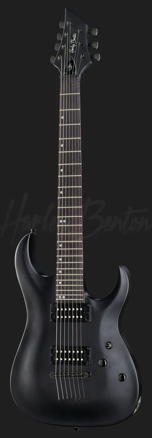 Harley Benton Baritone-7SB E-Gitarre 7-saitig schwarz