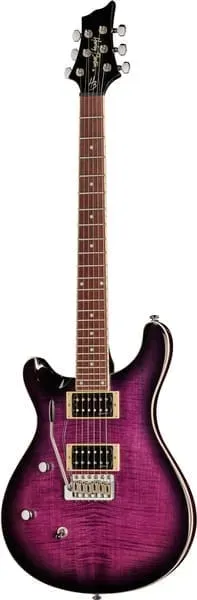 Harley Benton CST-24T E-Gitarre LH purple burst 24 Bünde