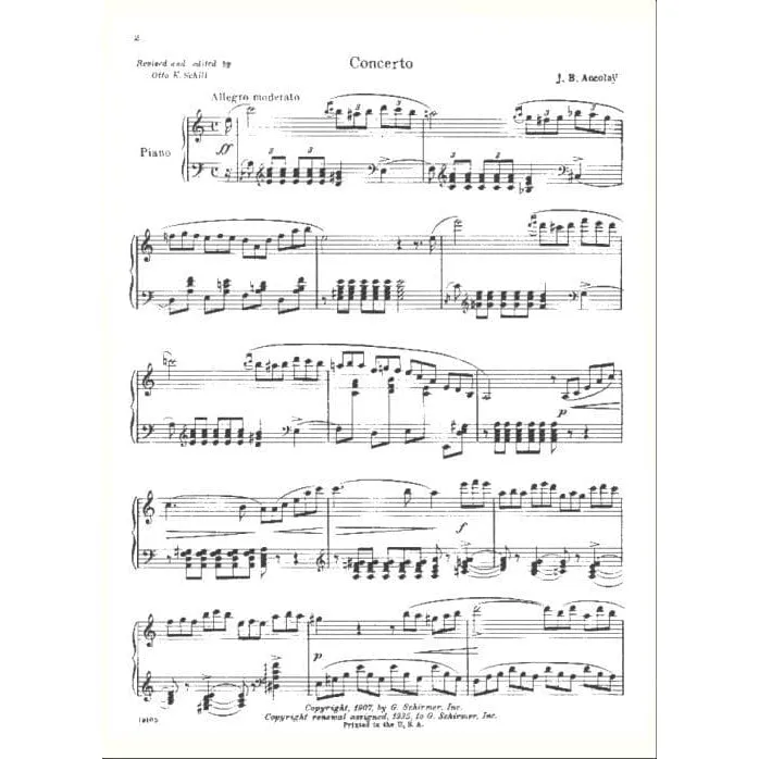 G. Schirmer Accolay Concerto No 1 a-Moll Violinenoten Violine Klavier