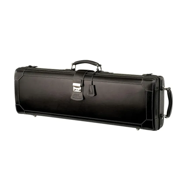 GL Pentagon Violinkoffer 4/4 Leder schwarz mit Hygrometer
