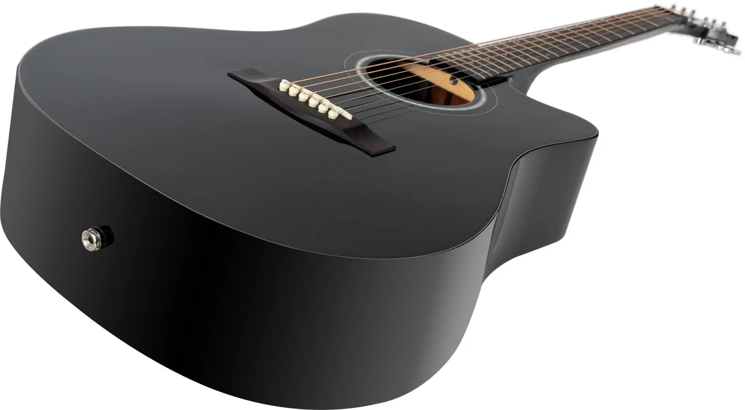 Rocktile D-60CE Westerngitarre Schwarz Dreadnought EQ