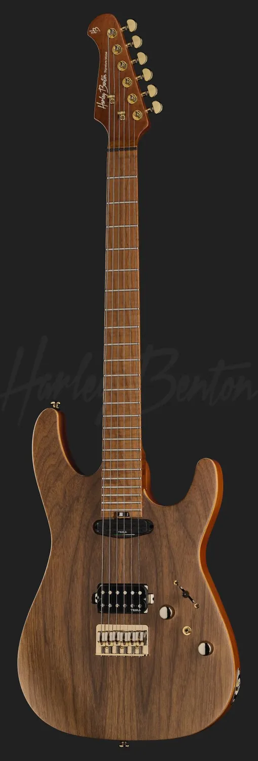 Harley Benton Progressive Fusion Signature E-Gitarre Walnut