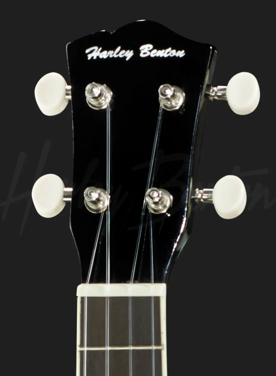 Harley Benton UK-L100E BK Sopran-Ukulele schwarz Elektro