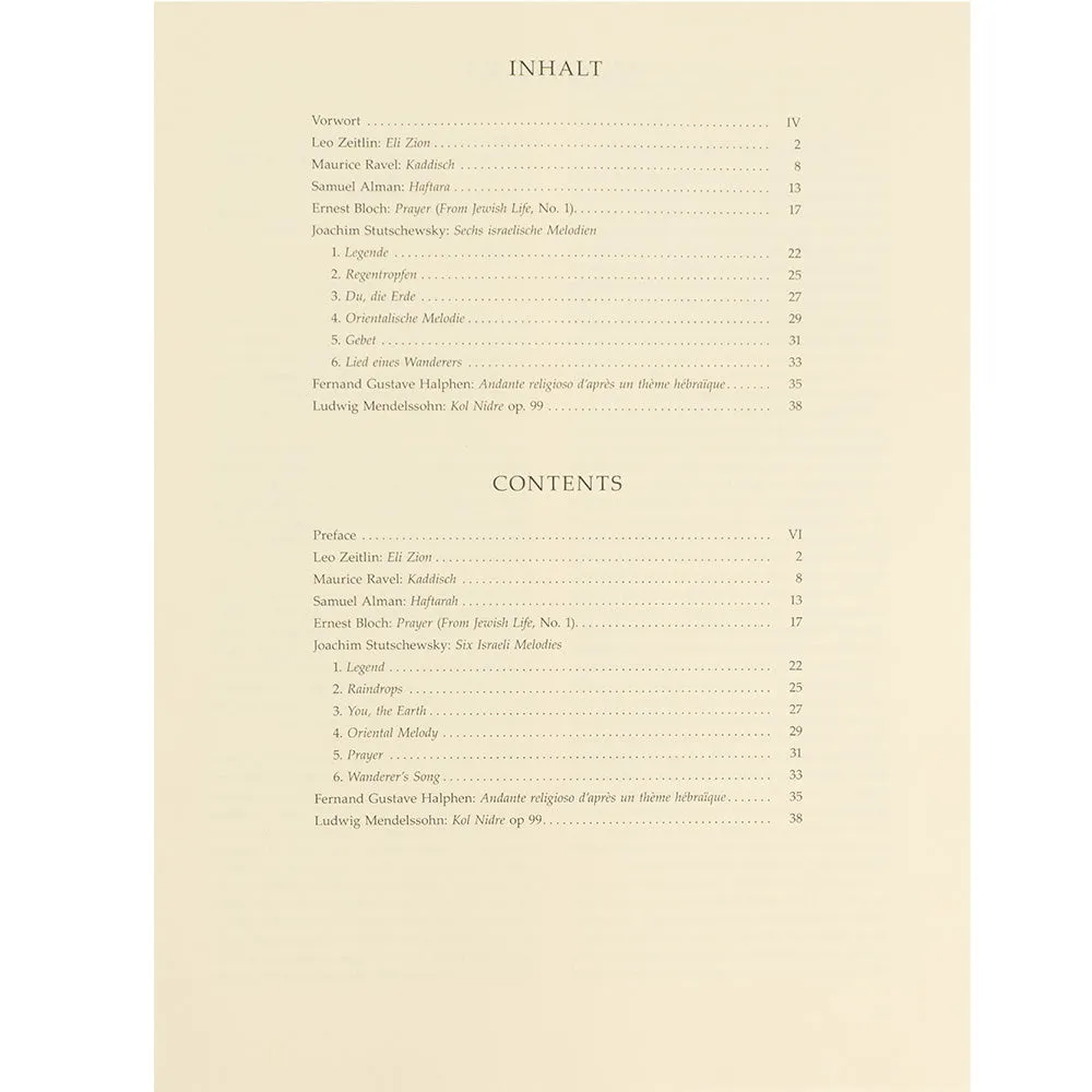 Shar Music From Jewish Life Noten Bratsche Orgel