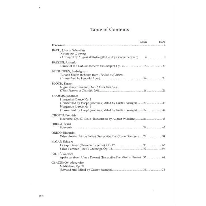 Carl Fischer Masterpieces Geigennoten Violine Klavier