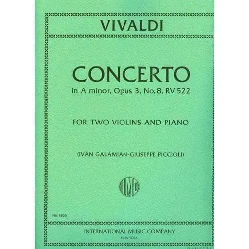 International Vivaldi Konzert a-moll Op 3 Nr 8 Noten 2 Violinen