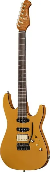 Harley Benton Progressive Fusion-IV HSS RW E-Gitarre Satin Gold