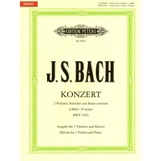 Shar Music Bach Doppelkonzert BWV 1043 Noten 2 Violinen Klavier