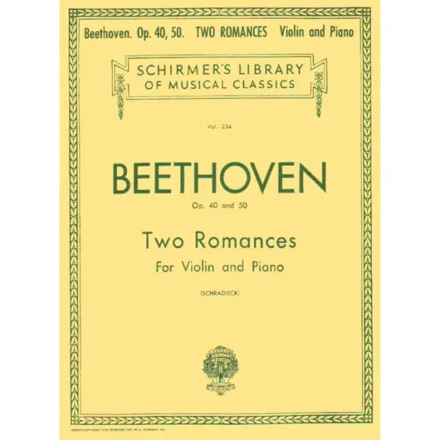G. Schirmer Beethoven Zwei Romanzen Op. 40/50 Violinnoten