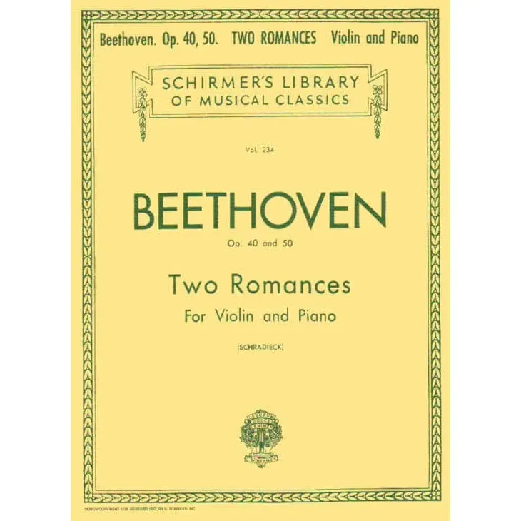 G. Schirmer Beethoven Zwei Romanzen Op. 40/50 Violinnoten