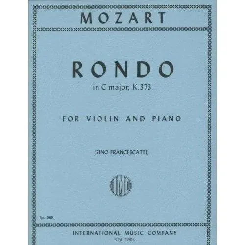 Mozart Rondo C-Dur K 373 Violine Klavier Noten Francescatti